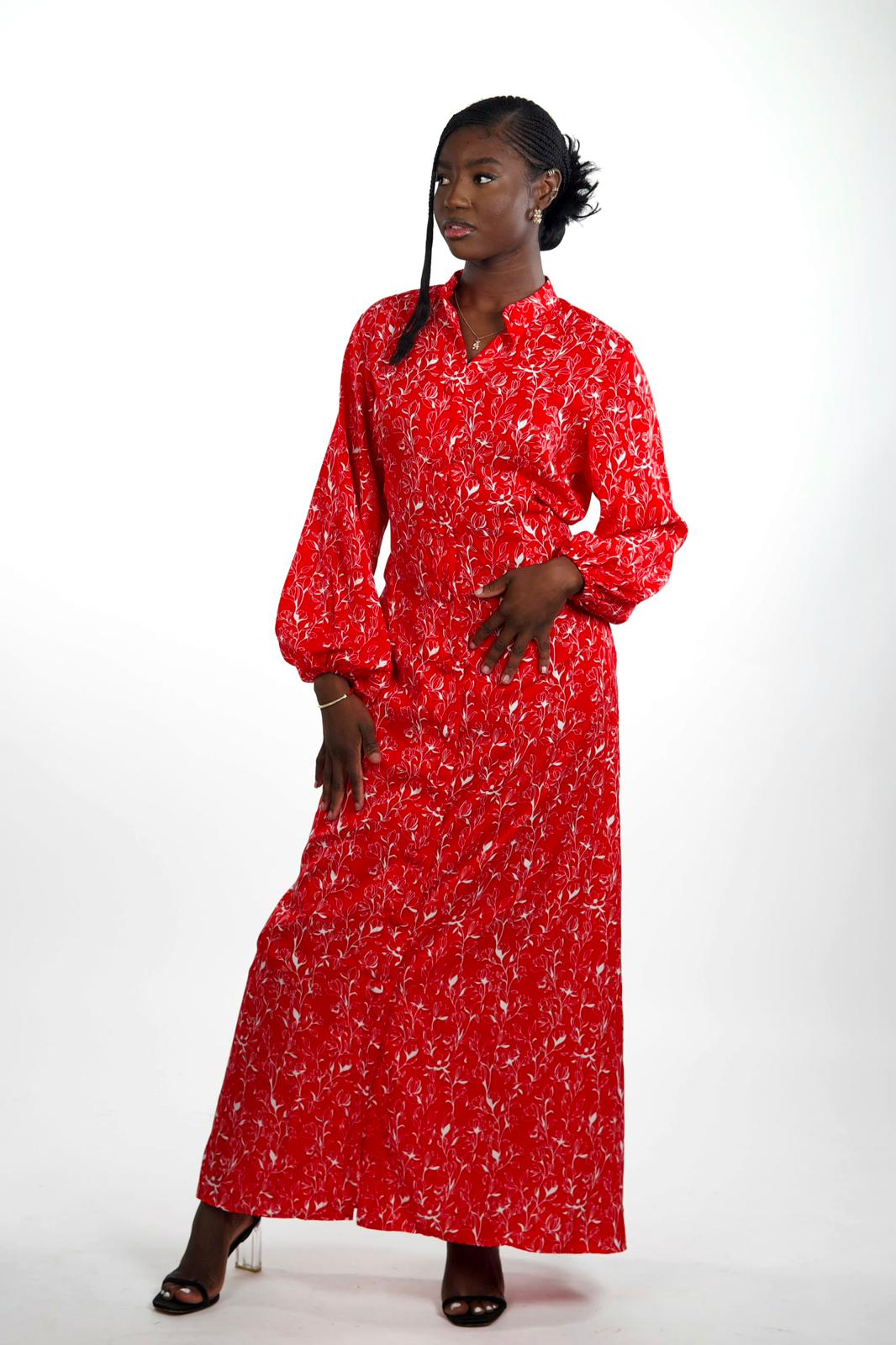 Carmine Blossom Dress