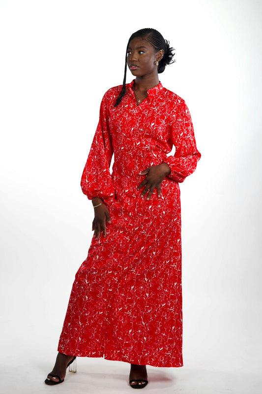 Carmine Blossom Dress