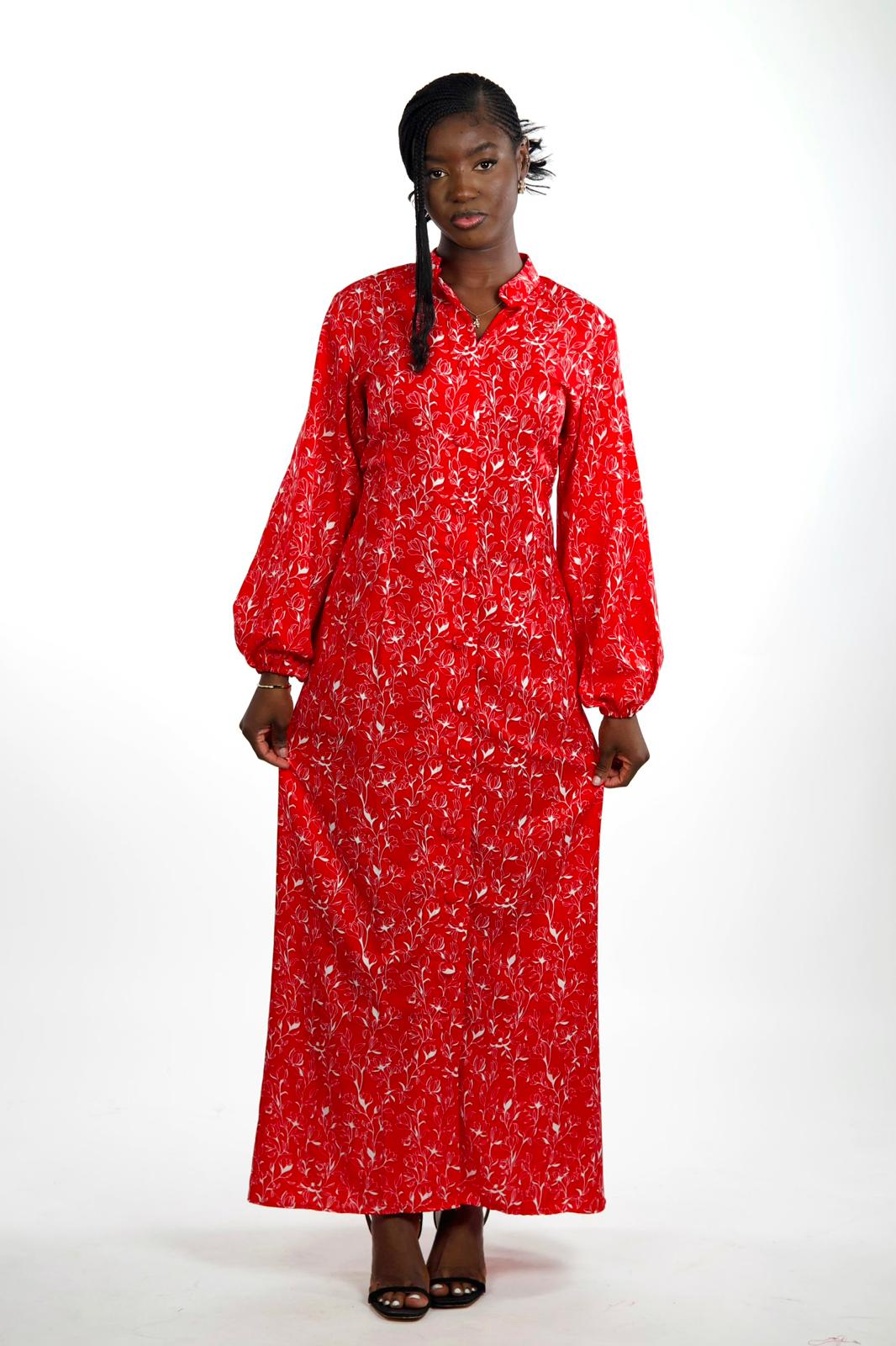 Carmine Blossom Dress